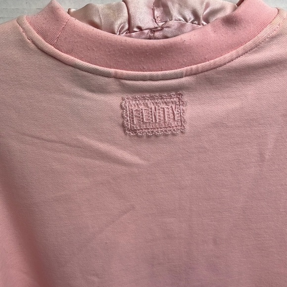 Fenty Puma Rihanna sweatshirt cropped extra long sleeve lace trim - Picture 7 of 7